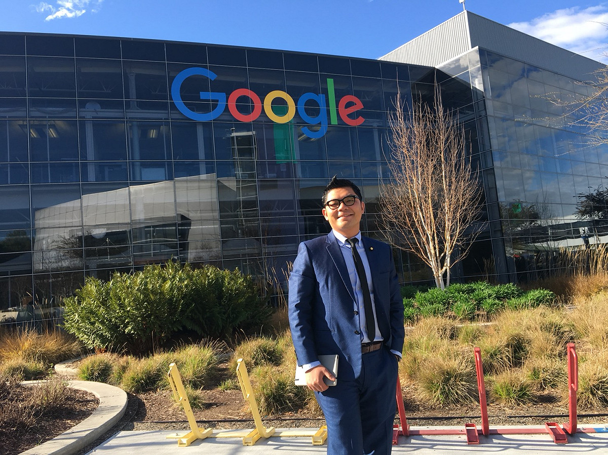 台灣立法委員許毓獲得Google總部與柏克萊大學邀請前往演講。 圖：許毓仁辦公室/提供