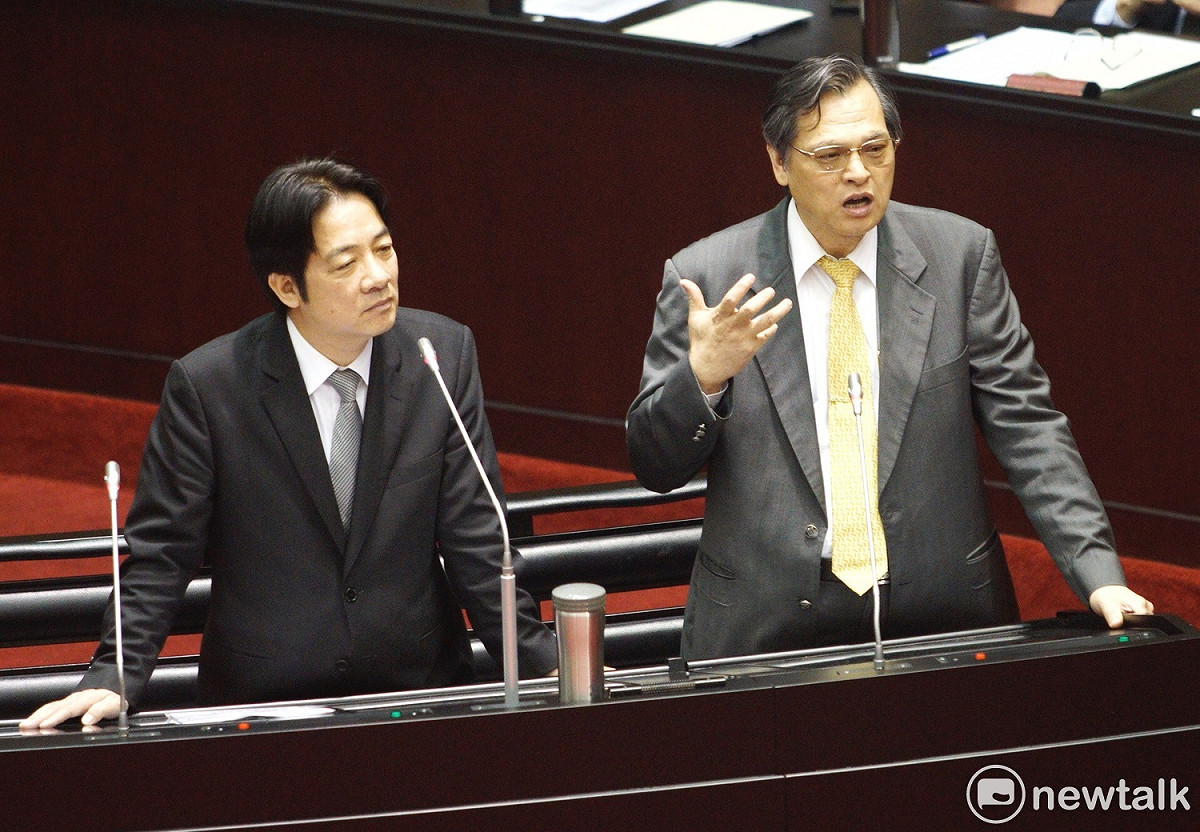 行政院長賴清德與陸委會主委陳明通今天赴立法院備詢。 圖：張良一／攝