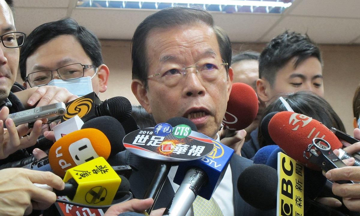 駐日代表謝長廷22日在立法院備詢。 圖：林朝億/攝