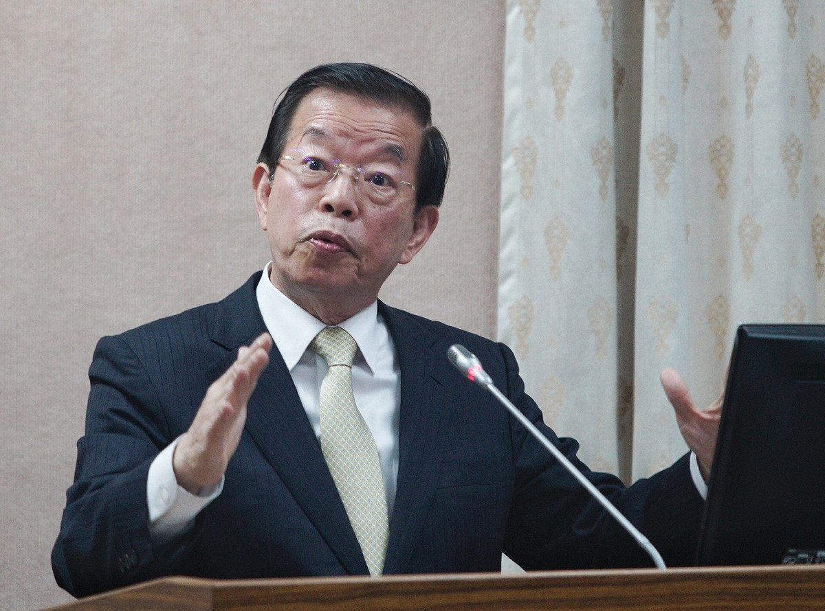 駐日代表處代表謝長廷22日在立法院備詢。 圖：林朝億/攝