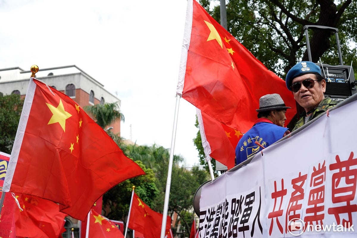 統促黨成員今天現身繆德生追思會。 圖：張良一／攝