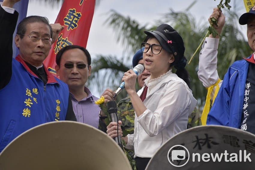 統促黨今天下午參與在立院外舉行的繆德生追思會。 圖：趙婉淳／攝