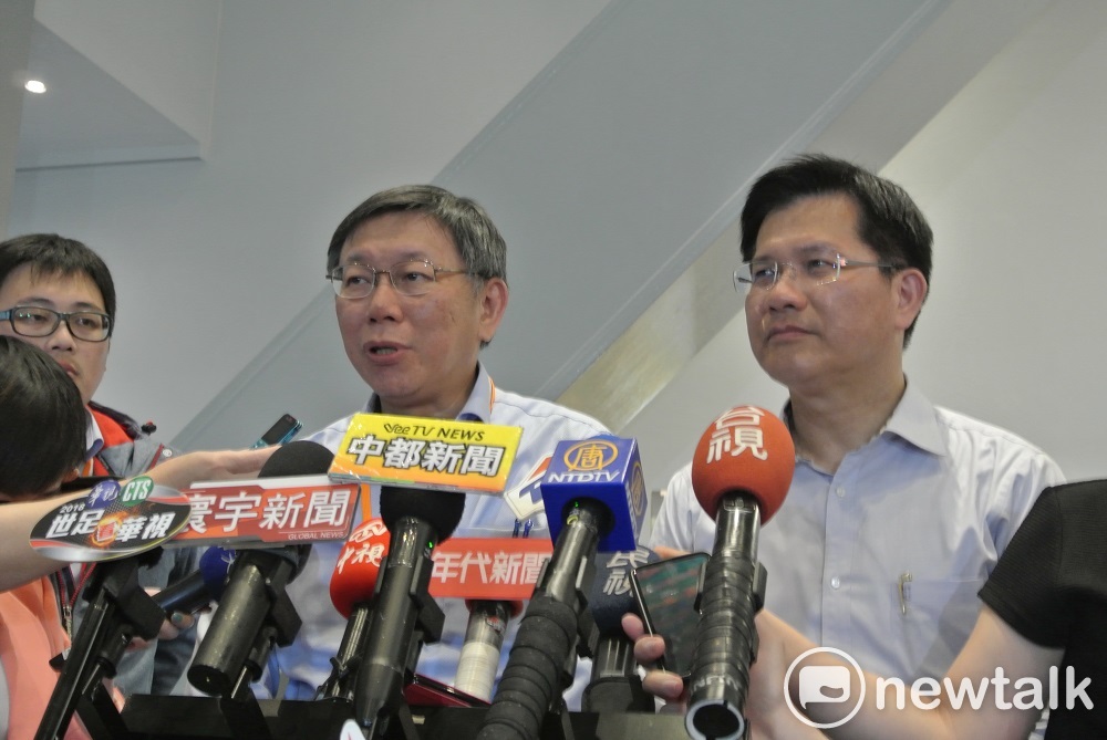 柯文哲與林佳龍早就有公開或私下的「龍獅會」。 唐復年/攝