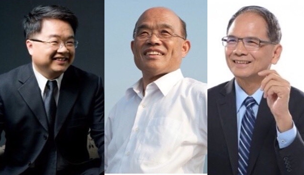 新北市議會民進黨團今天進行交接，市長參選人熱門人選吳秉叡、游錫堃、蘇貞昌都將到場祝賀，他們的互動引發關注。 圖 : 新頭殼製圖