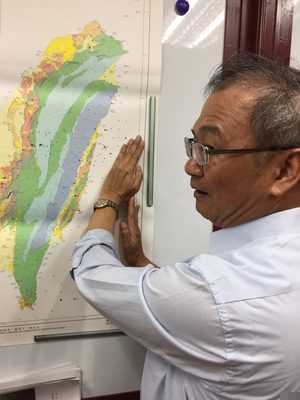 經濟部中央地質調查所31日公布0206花蓮地震地質調查報告，這次錯動與西元1951年米崙斷層地震，雖破裂區域一致，但位移距離較小，且與花蓮地震斷層傾斜面不一致。 圖：中央社