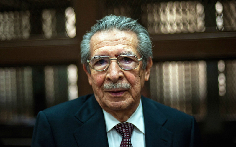 瓜地馬拉的前軍事獨裁者蒙特（Efrain Rios Montt）今天過世。 圖 : 翻攝自 intpolicydigest.org