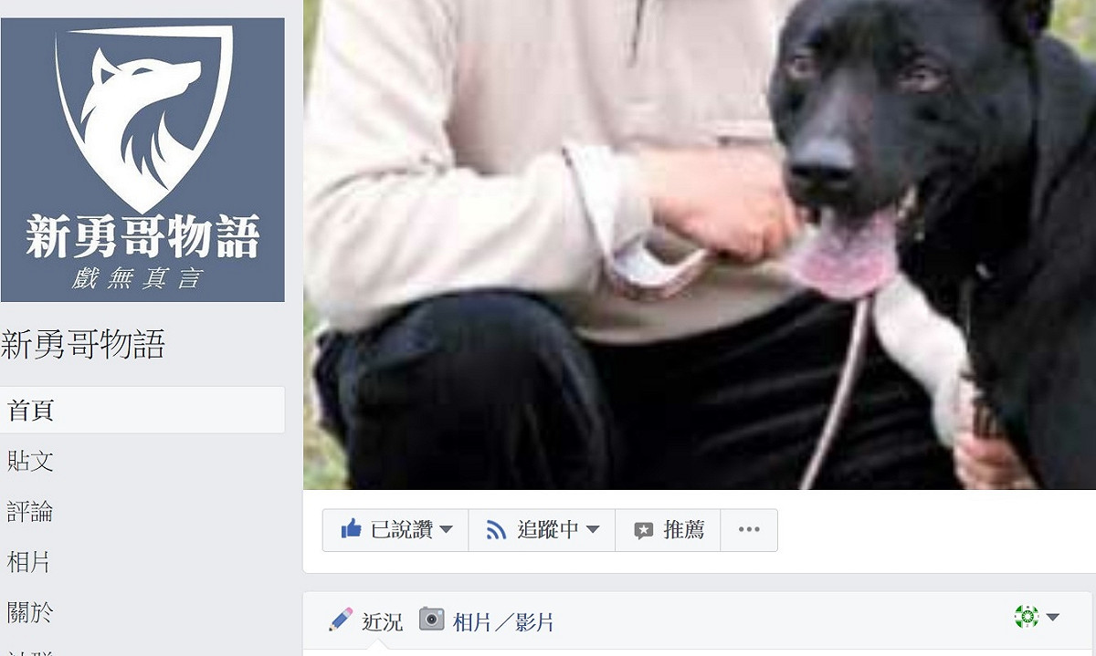 新勇哥物語FB網頁3日成立。 圖：翻拍自新勇哥物語網頁