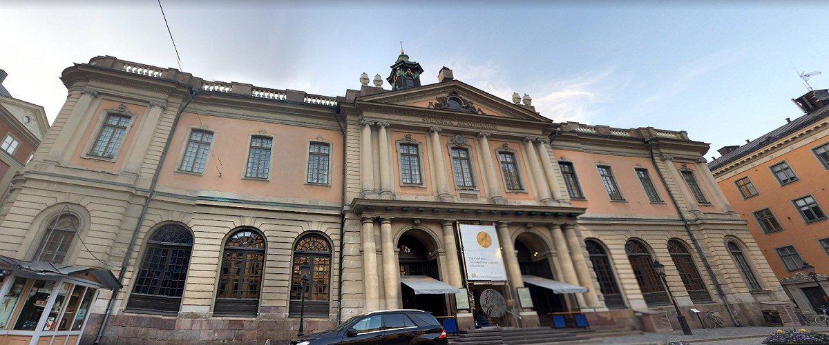 性醜聞永不停息！頒發諾貝爾文學獎的瑞典學院（Swedish Academy）日前捲入性侵醜聞，上月7日，已有3名重要成員請辭以表達抗議，今天又有兩名院士請辭，包括身為學院首長的常任秘書戴紐斯。。(資料照片) 圖：翻攝自GOOGLE MAP