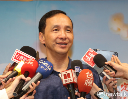 新北市長朱立倫表示，不論是誰出來參選，呼籲不要造謠抹黑，只要是正面的選舉，市民就會做出理性的選擇。  圖：林昀真/攝