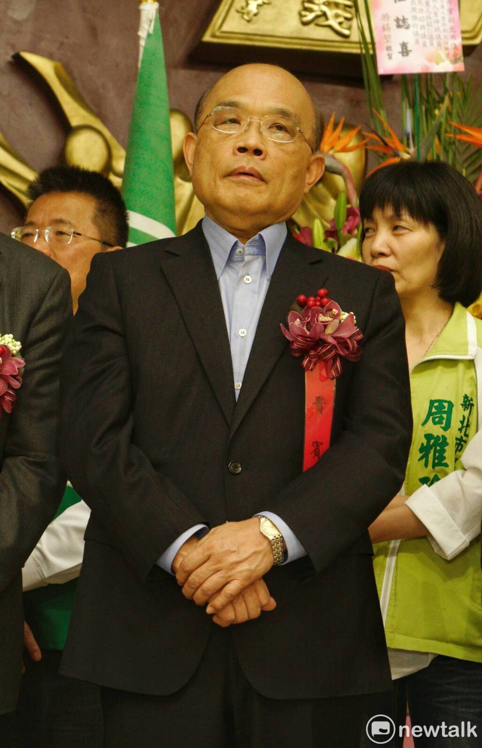 關於老縣長蘇貞昌回鍋再戰的勸進聲浪不斷，蘇陣營信心十足地表示，蘇過去擔任台北縣長任內，對於地方建設與貢獻讓民眾十分有感，奠定了很好的基礎，地方也盼蘇出來選。 圖：張良一／攝