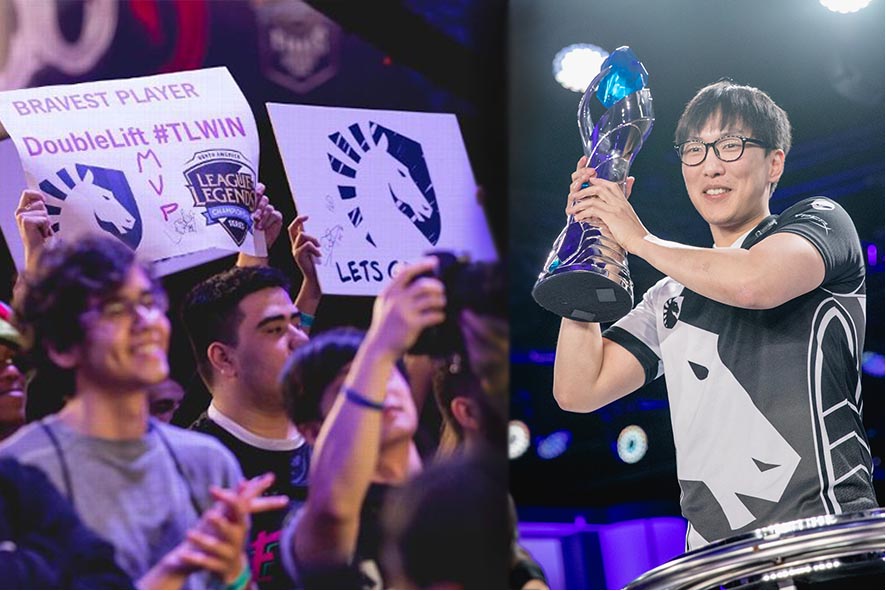 Doublelift將自己的榮耀歸功於支持他的粉絲。 圖：翻攝自：Riot Games