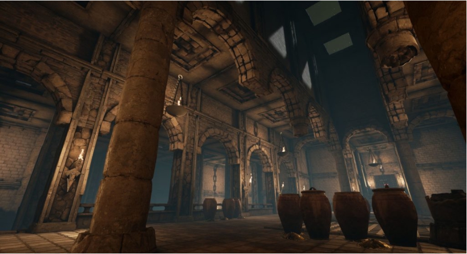 構成《一級玩家》眾多遊戲之一，名為《Gauntlet》 圖：翻攝自 HTC VIVE