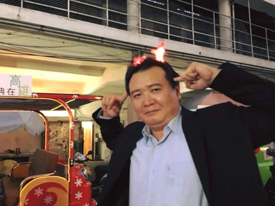 身材高大壯碩的許立明搞笑起來，頗具喜感。 圖：翻攝自許立明臉書