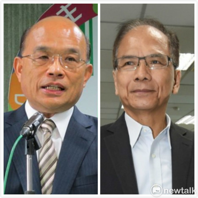 游錫堃下午在臉書表態支持蘇貞昌，並說「這局，一定要團結才能勝選！」 圖：新頭殼合成