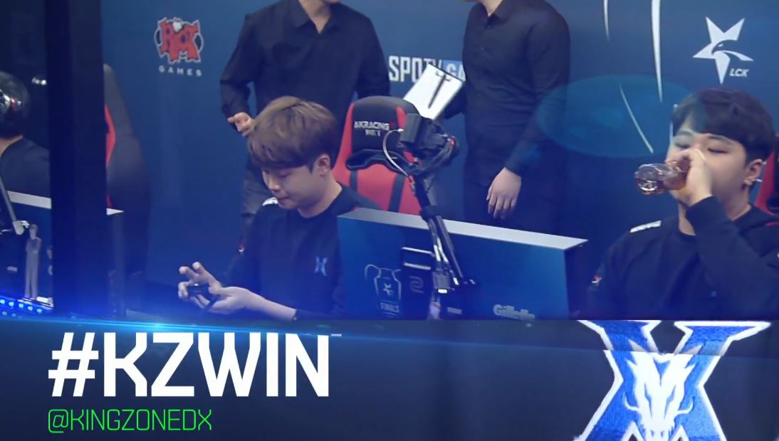 KZ拿下第二局勝利。 圖：翻攝自 SPOTV