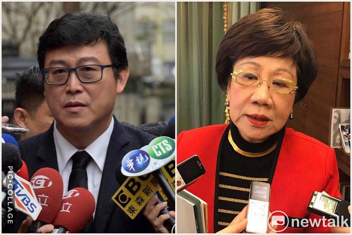 前副總統呂秀蓮（右）與立委姚文智（左）都有意爭取民進黨提名參選台北市長。 圖：合成照