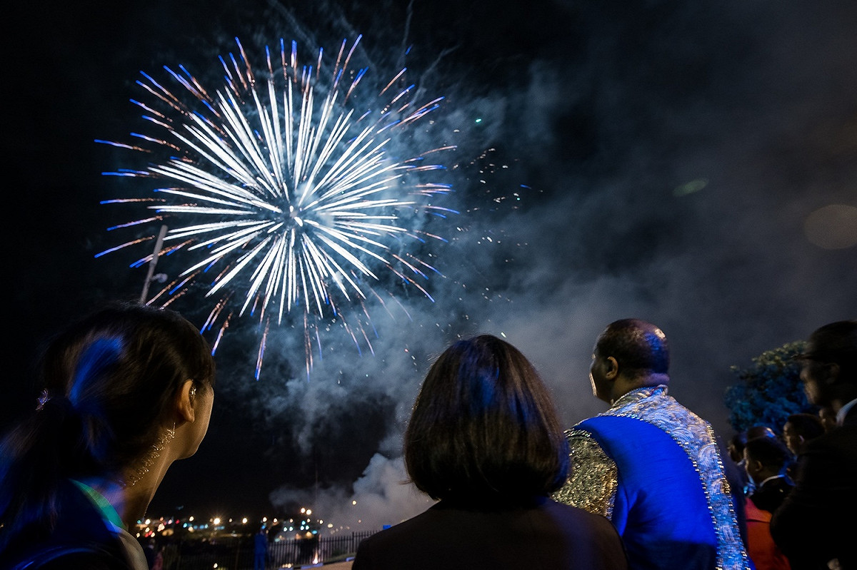 總統蔡英文19日出席史瓦濟蘭國王生日慶宴。 圖：總統府提供
