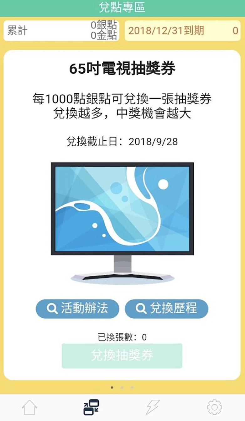 台電推「電力即點」APP，可集點抽LED電視、智慧型手機，之後還可折抵電費。 圖：台電公司／提供