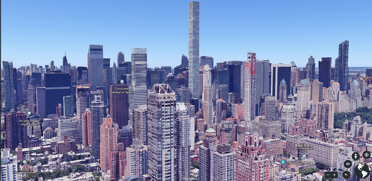 Google Earth 去年新增 3D 模式，至今已開放全球 40% 的世界人口、400 個城市，可以在 Google Earth 與地圖服務中獲得全新高解析度的 3D 影像。
 圖：翻攝自Google Earth