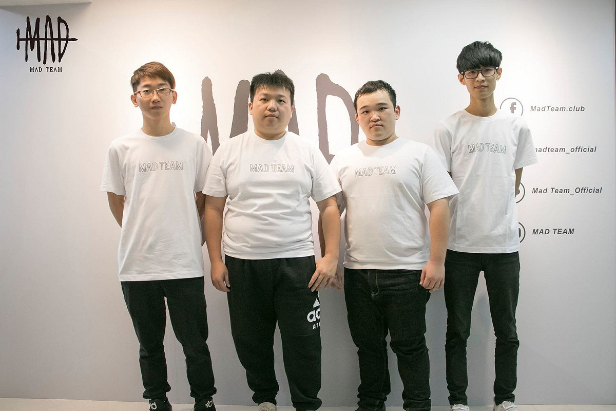 MAD的教練隊長是「SunQ」謝子序，選手有「Weiweiu」張宸維、「GN」詹致盛、「Jk」傅新益、「Pickle」曾子維。 圖：翻攝自 MAD 粉絲專頁