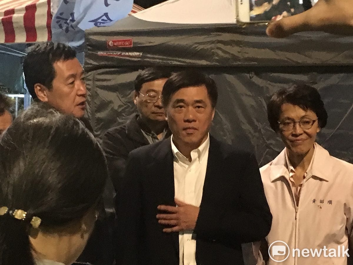 國民黨副主席郝龍斌到場致意。 圖：黃韋銓/攝