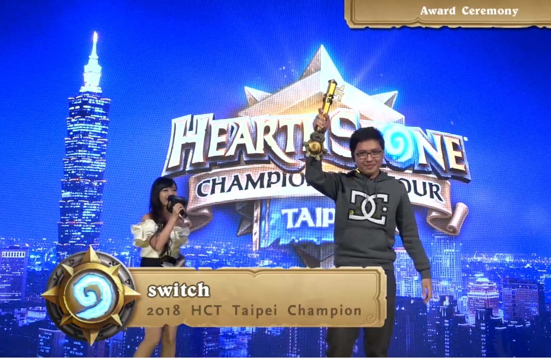 菲律賓選手switch在冠亞軍賽中力克同鄉好手Staz，拿下 《爐石戰記》 HCT台北站冠軍！ 圖：暴雪娛樂/提供