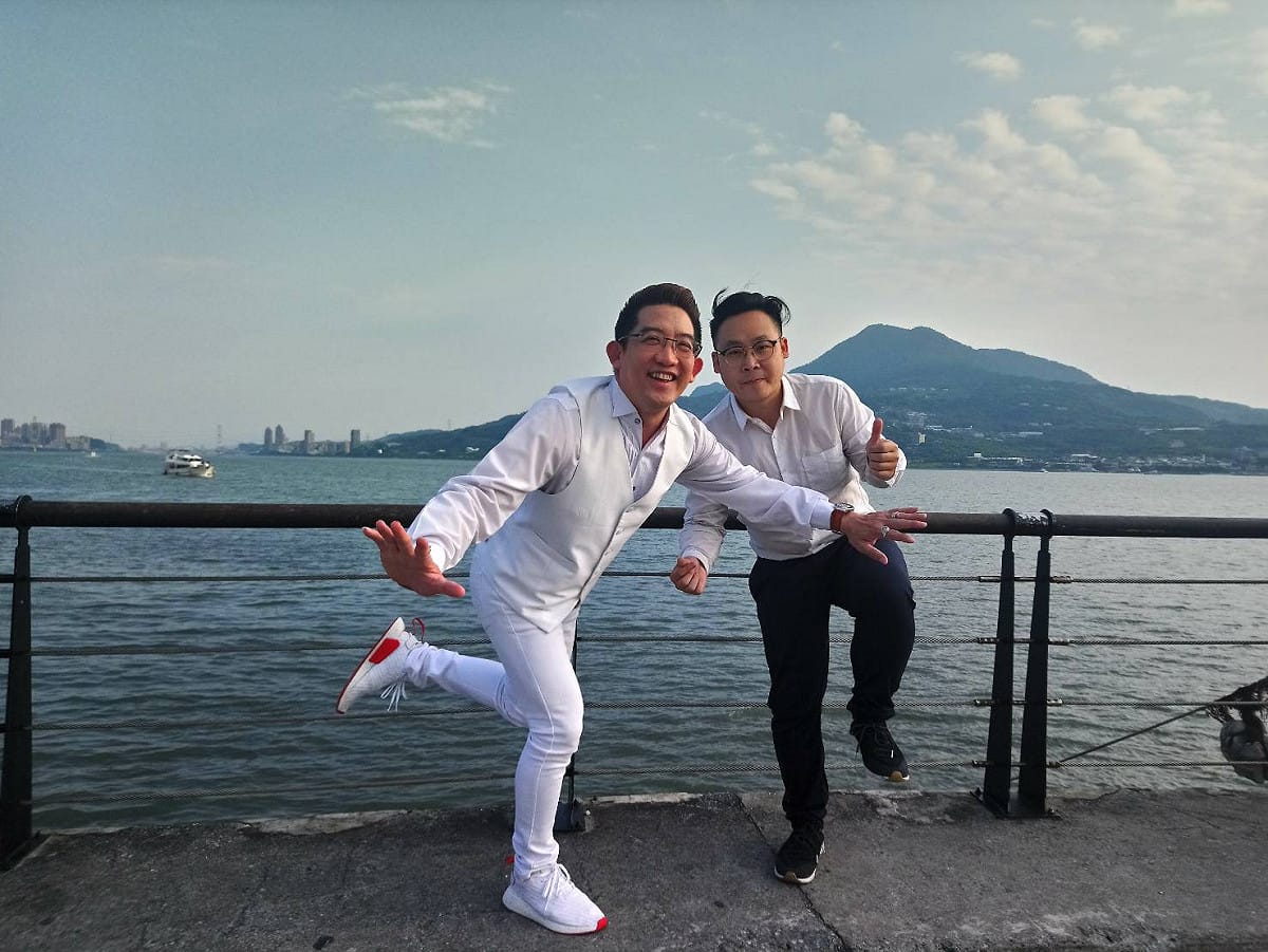 泰國劇組至淡水河畔留影， 圖：新北市觀旅局／提供