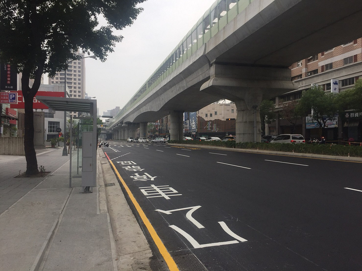 中市文心路第一階段路平工程完工。 台中市政府/提供