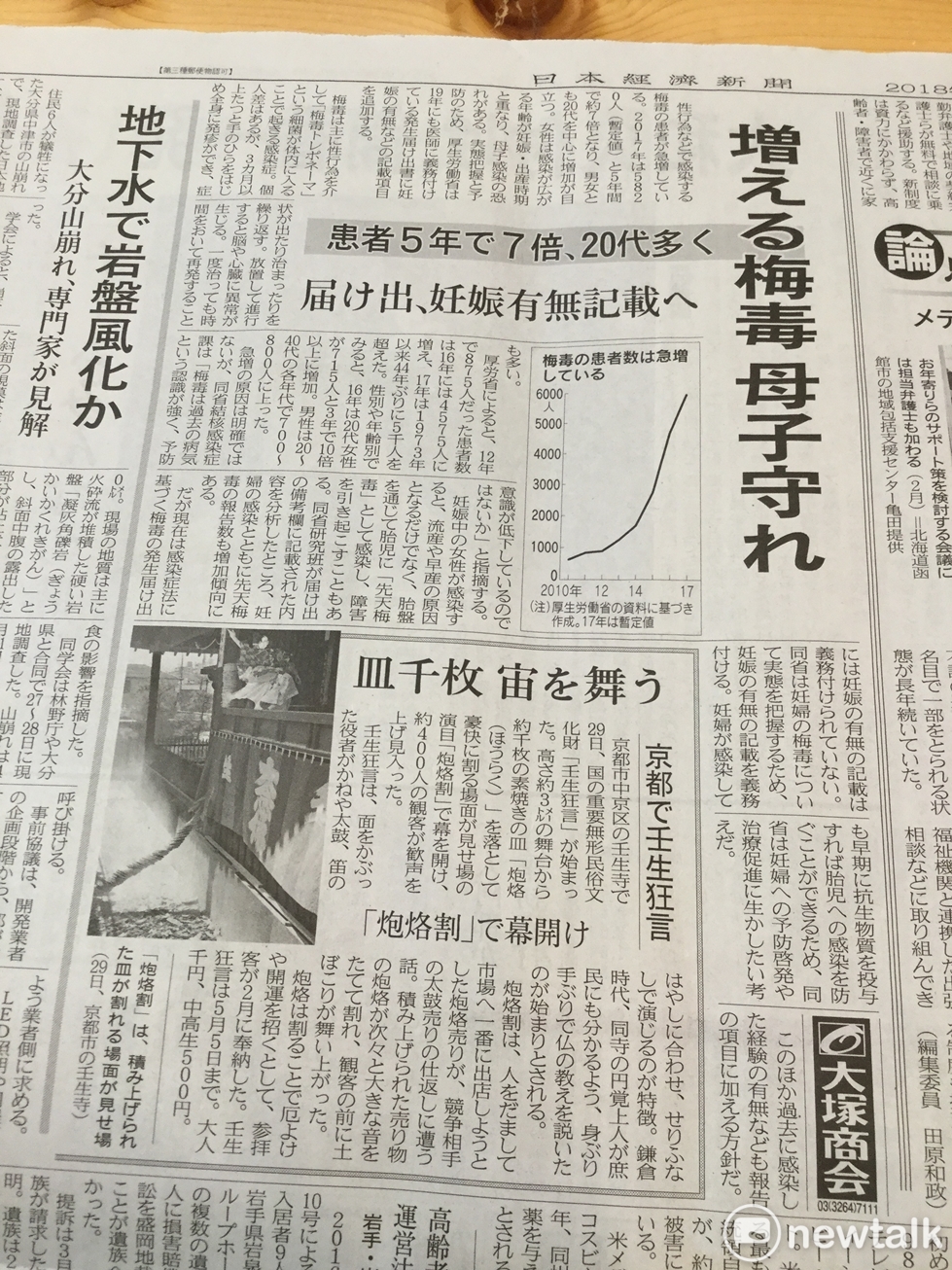 日本暴增的梅毒等性病也有研究認為是陸客買春所致，也是觀光公害的一種。 圖：劉黎兒/攝