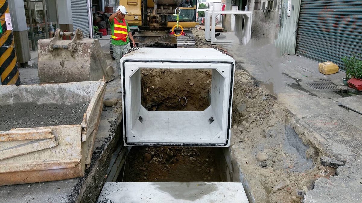 台中市雨水下水道施工作業情形。 圖 : 台中市水利局/提供