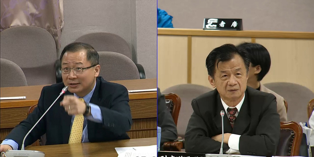 法務部長邱太三今天到立法院司法及法制委員會備詢。 圖：翻拍自立法院直播