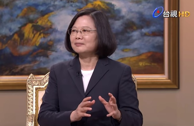 總統蔡英文今（8）日接受台視新聞台專訪。 圖：翻攝台視畫面