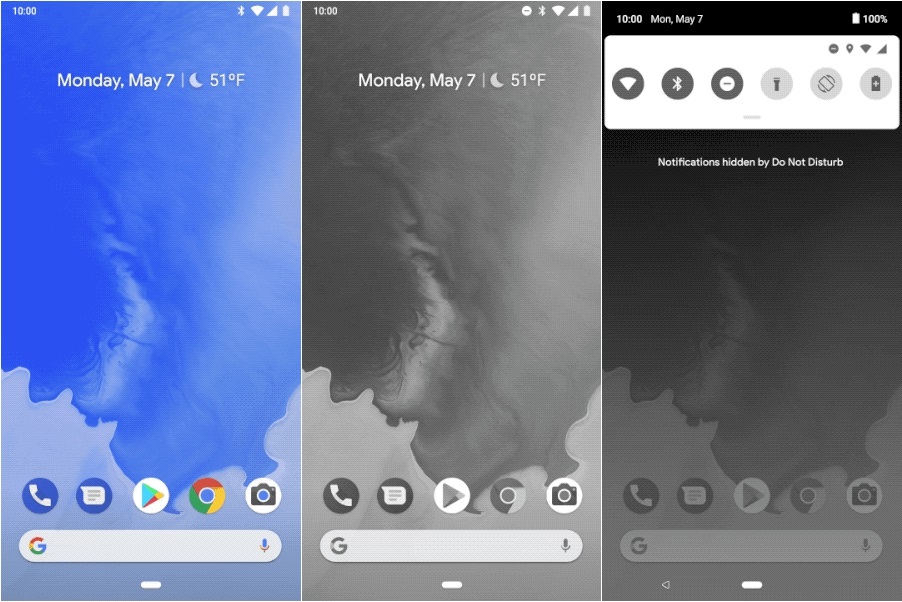 Android P 的 Wind down 功能，減少使用者睡前使用手機的習慣。 圖：翻攝自 Google