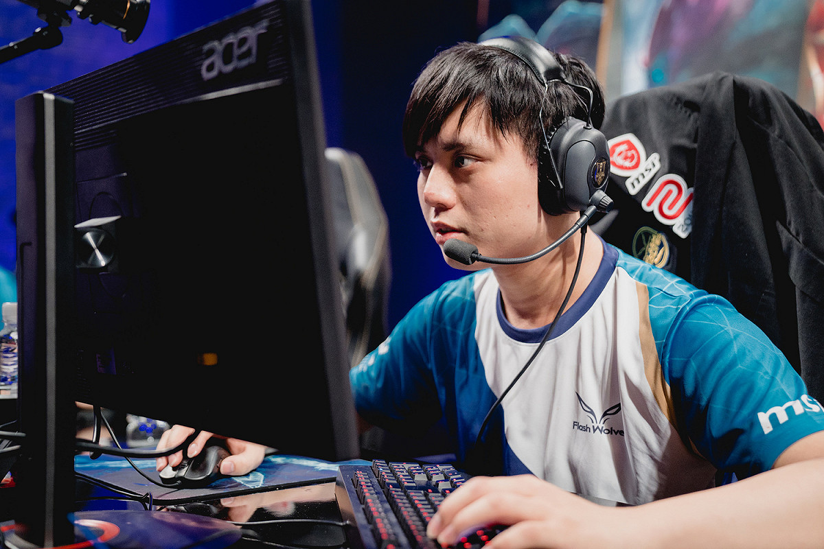 閃電狼中路選手Maple。 圖：翻攝自 LOL Esports flickr
