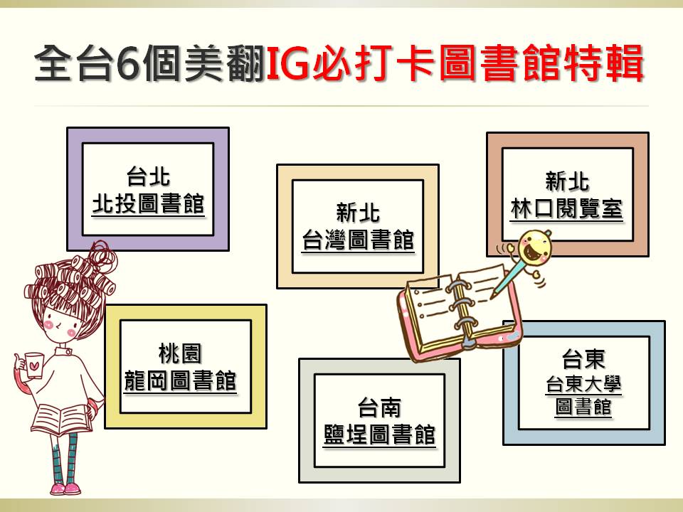 《新頭殼》為你整理全台6個不跟你說還以為是美術館的絕美圖書館特輯！ 圖：新頭殼製圖