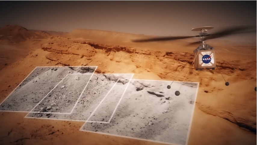 NASA計畫派出火星飛行探測器進行空拍任務，該飛行器將會隨著 2020流浪者號探測器一同飛往火星。 圖：翻攝自NASA（資料照片）