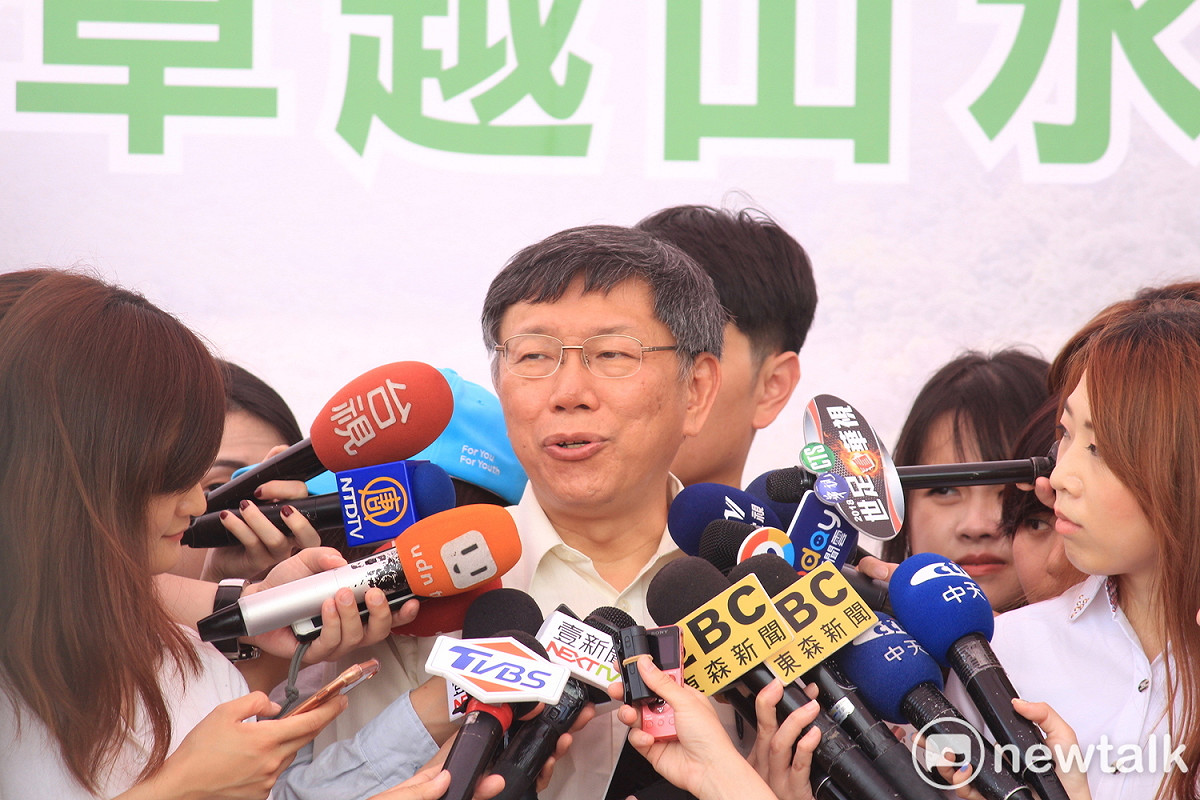 柯文哲今天表示，台灣的政治要改變，今年也不會掛競選看板。資料照片。 圖：周煊惠 / 攝