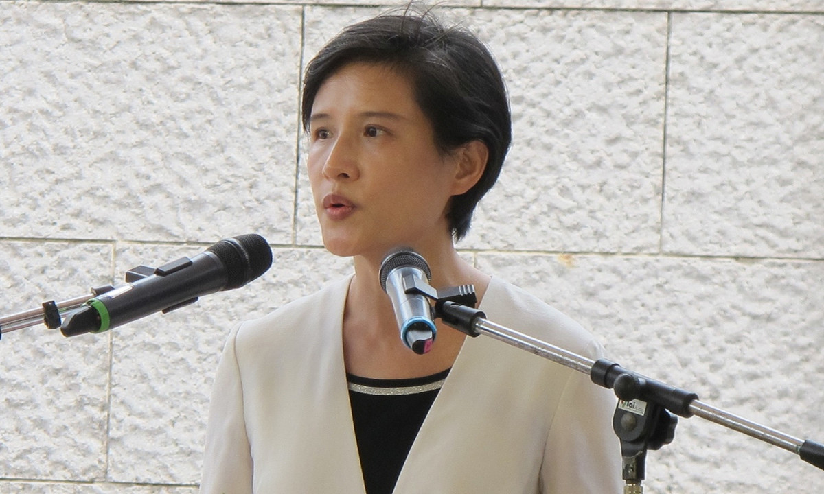 文化部長鄭麗君17日國家人權博物館揭牌活動致詞。 圖：林朝億/攝
