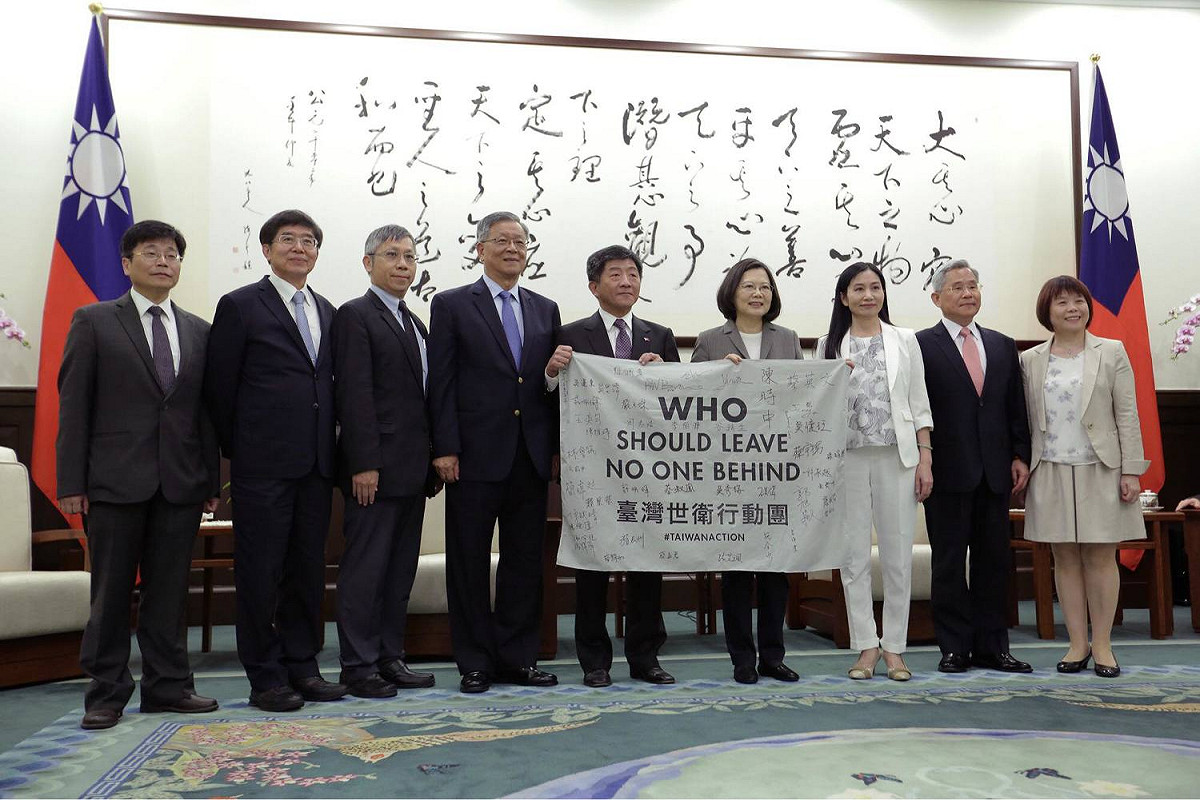 去年總統蔡英文接見「世衛行動團」。 圖：翻攝蔡英文臉書（資料照片）