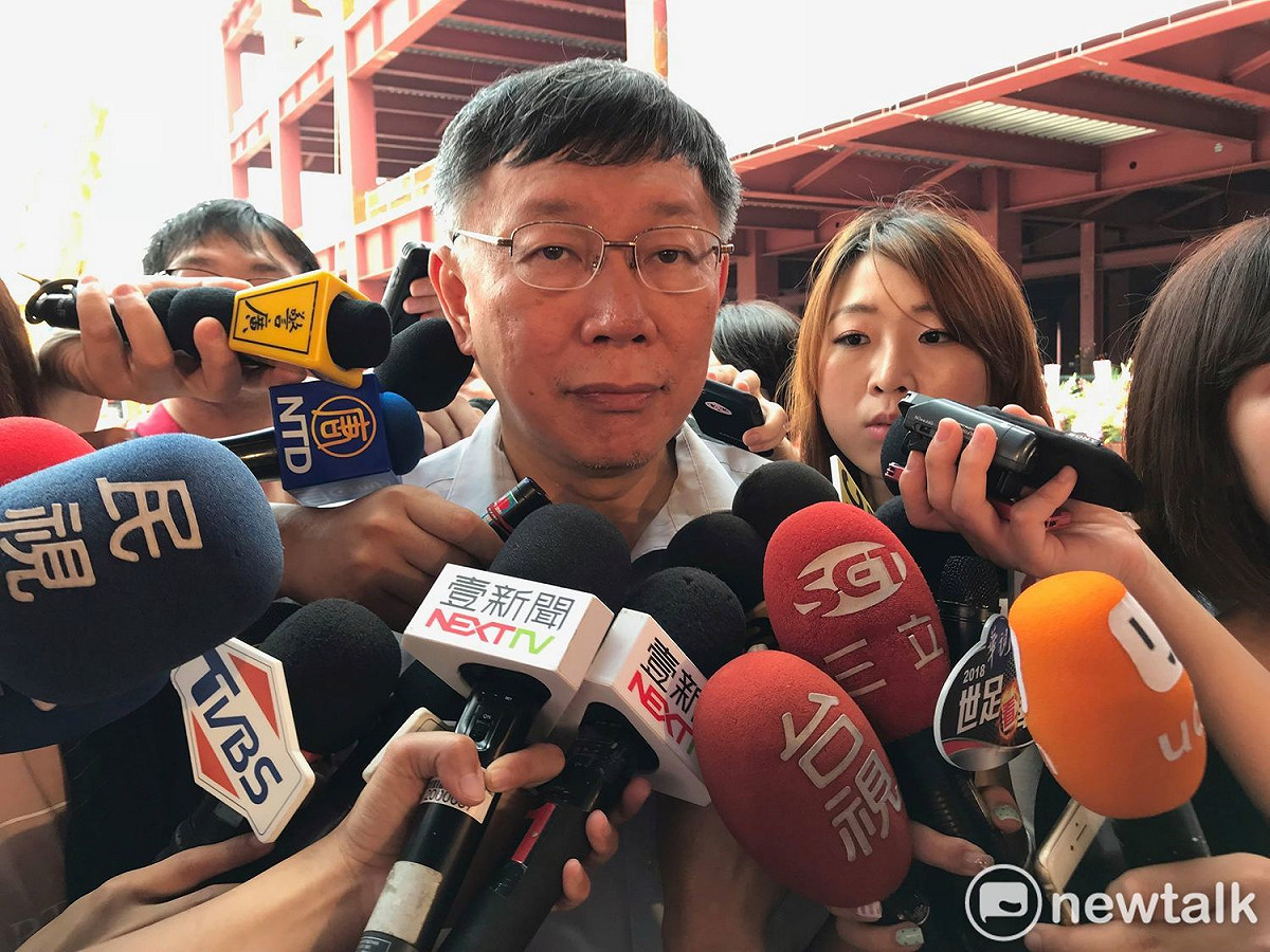 許純美傳出想選台北市長，並嗆自己有300億資產，不會貪污。台北市長柯文哲今說，「我現在沒什麼錢，我也不會貪污」。 圖：新頭殼資料照片