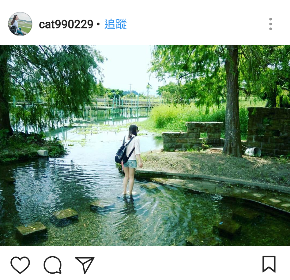 雷公埤屬於多功能型的湖畔小公園，加上員山又號稱水的故鄉，四處都有天然地下湧泉水，位在公園後有一個小河戲水區，也是當地人的冷泉秘境。 圖：翻攝自instrgram／cat990229開放權限