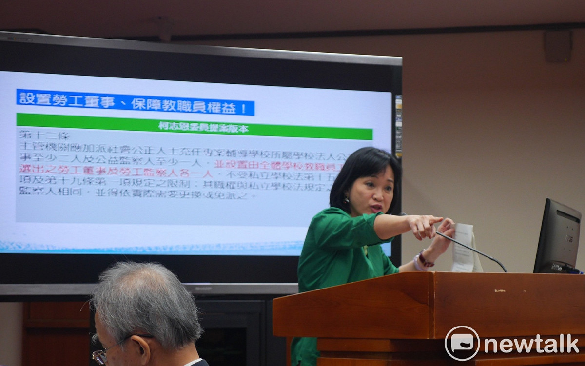 國民黨立委柯志恩今（24）天踢爆，過去教育部長吳茂昆擔任國科會主委，未按照規定申請，私下以美國國家科學院士身分，前往參加高新技術高峰論壇。 圖：趙婉淳／攝