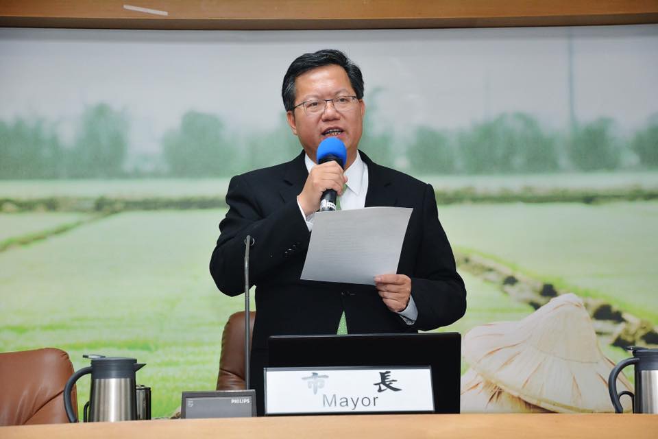 鄭文燦表示，八德是他的故鄉，他在29歲擔任議員，現在擔任市長，會盡最大力量，完成八德發展的願望。府會全力以赴，讓八德成為好工作、好生活、好夢想的地方。 圖：新頭殼資料照片
