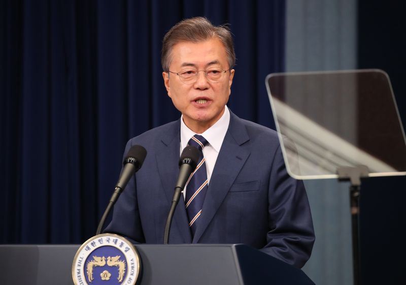 這將是文在寅自大約一年前上任以來的首次選舉勝利，對於促成冷戰宿敵美國與北韓破冰空前會面的文在寅而言，這將被廣泛視為如虎添翼。 圖：韓聯社（資料照片）