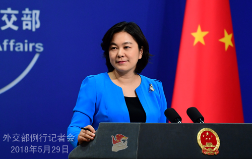 「我們奉勸個別仍在坐井觀天的人不要再自欺欺人了」，最後，華春瑩不改中國外交部「重砲手」的本色「補槍」。 圖：翻攝自中國外交部官網