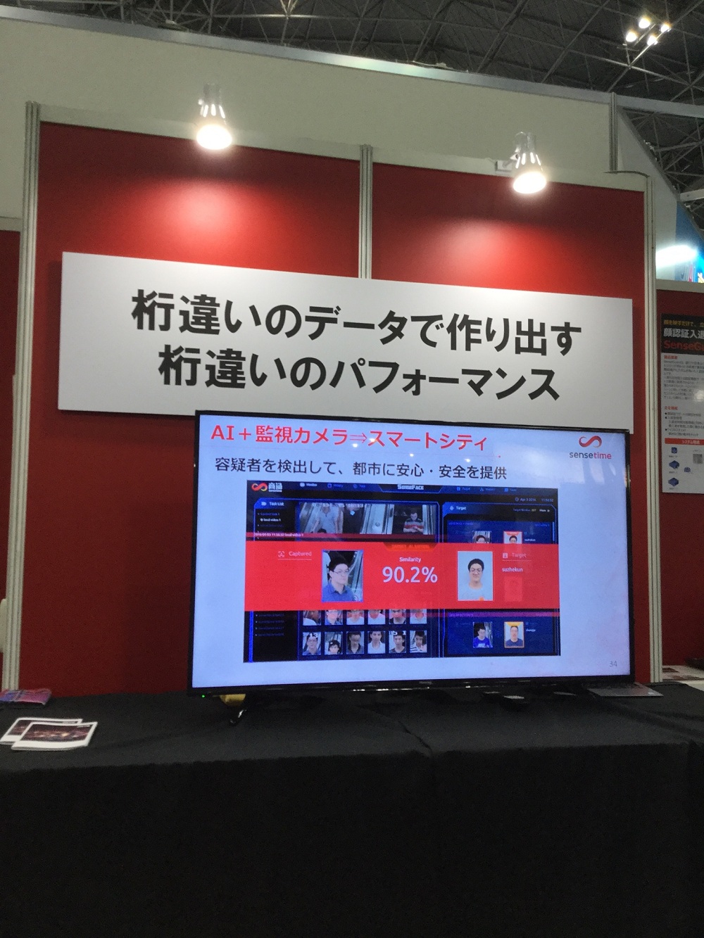 人面辨識系統是今年四月東京AI展到重點項目。 圖：劉黎兒/攝
