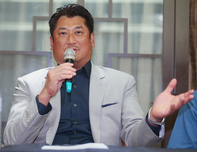 中華棒協第12屆第一次理、監事聯席會議31日在台北舉行，會後舉行記者會，棒協理事長辜仲諒（圖）向媒體說明。 圖：新頭殼資料照片