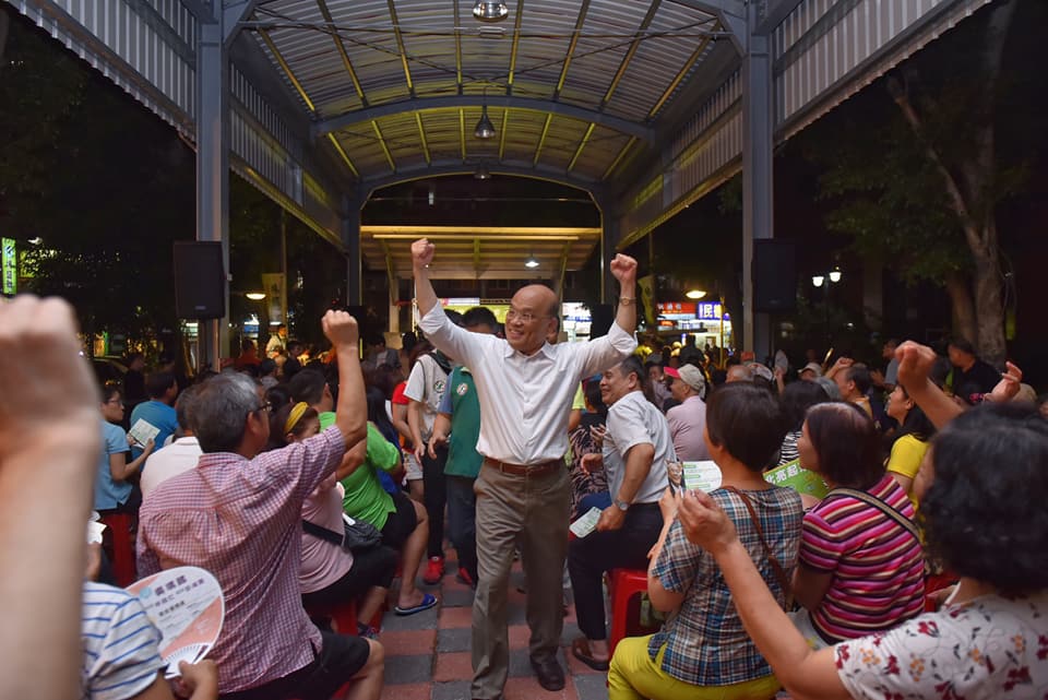 蘇貞昌出席市政說明會人氣超旺。 圖：蘇貞昌競選辦公室/提供