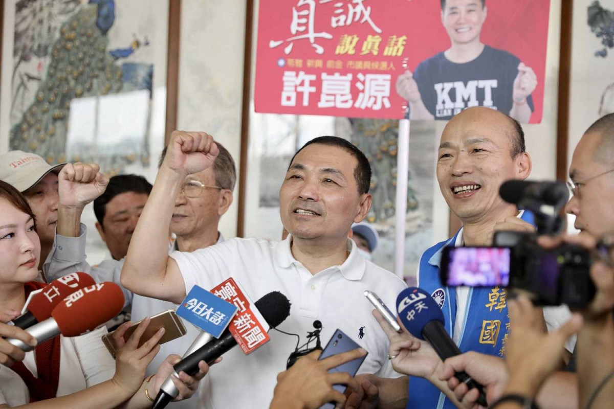 侯友宜親訪高雄力挺韓國瑜，未來還將組成「侯瑜連線」、南北合體，為市民創造最多福利。 圖：侯友宜競選辦公室/提供