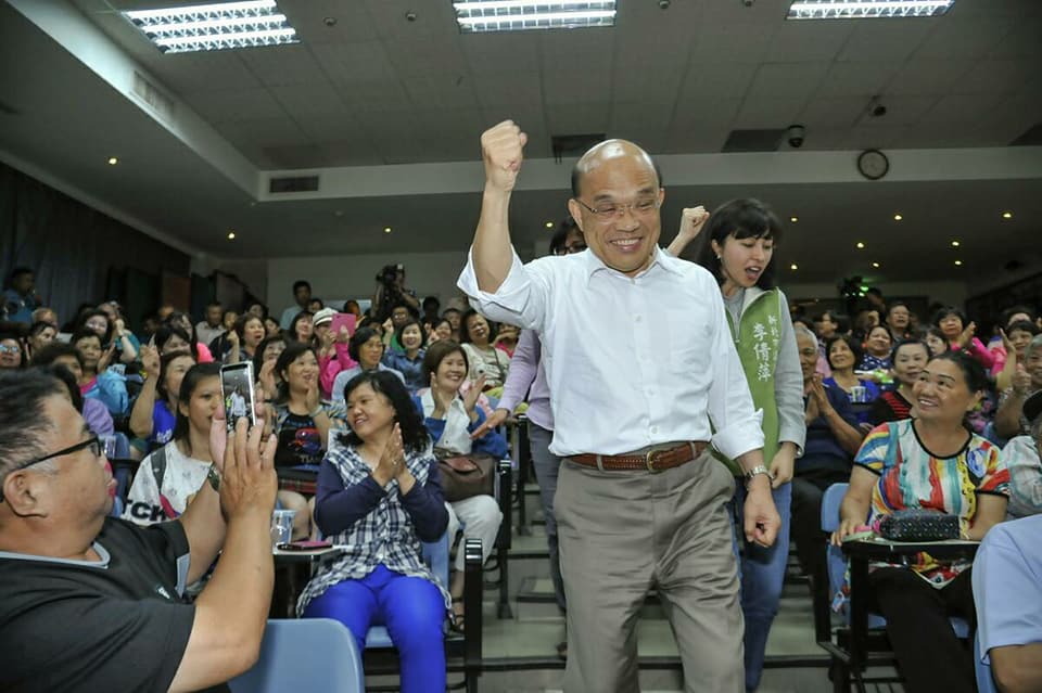 蘇貞昌連趕蘆洲、三重２場市政說明會，展現超人氣。 圖：蘇貞昌競選辦公室／提供